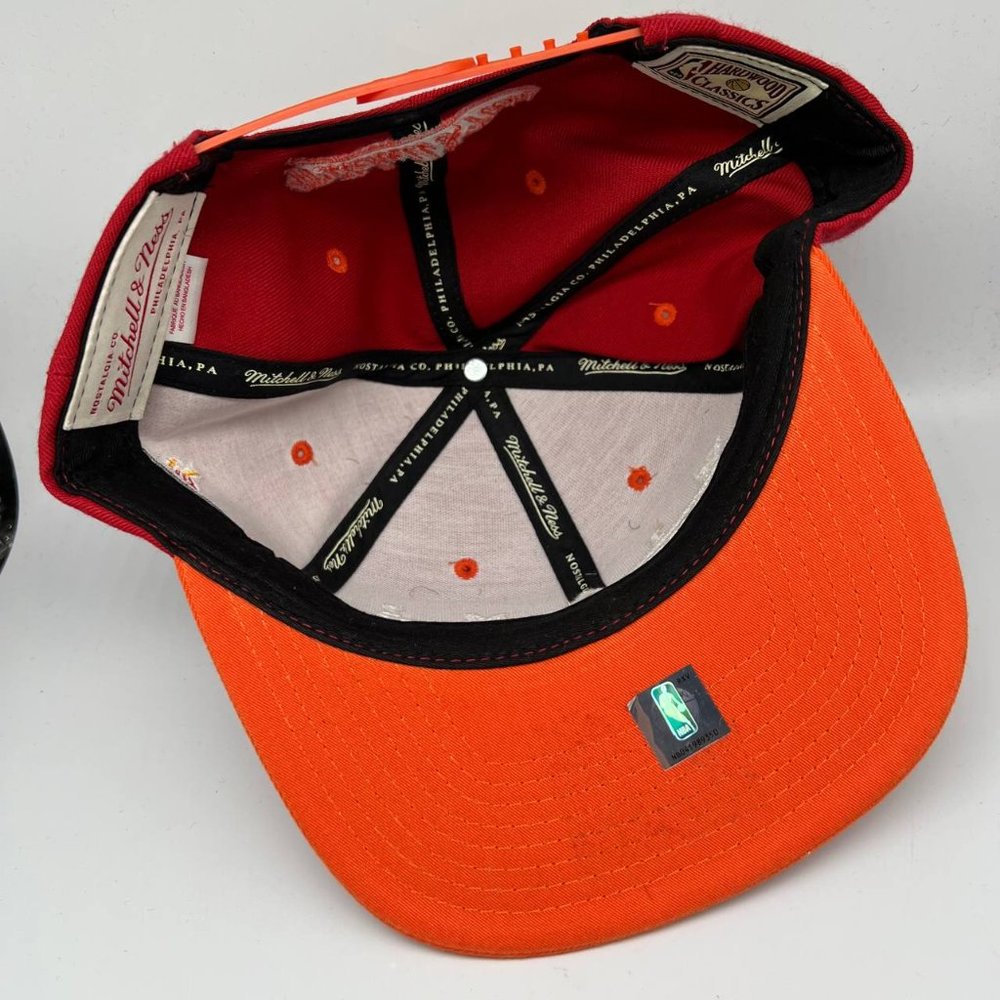 Miami Heat NBA Red Mitchell & Ness Hat Snapback Cap Men - Picture 5 of 7